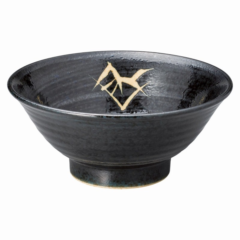 金正陶器 黒藍染笹 7.0そば丼 1個(ご注文単位1個)【直送品】