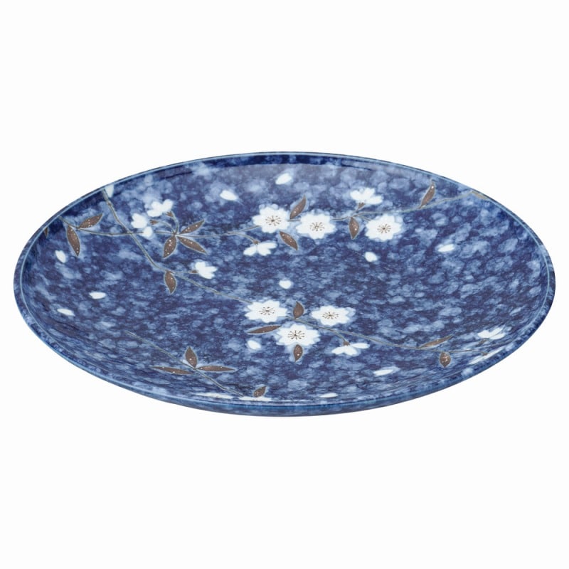 金正陶器 ナス紺桜　8.0皿 1個（ご注文単位1個）【直送品】