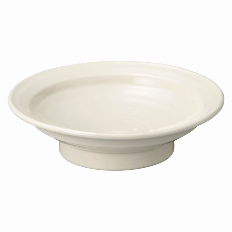 金正陶器 アイボリー　リム付高台7.5丸皿 1個（ご注文単位1個）【直送品】