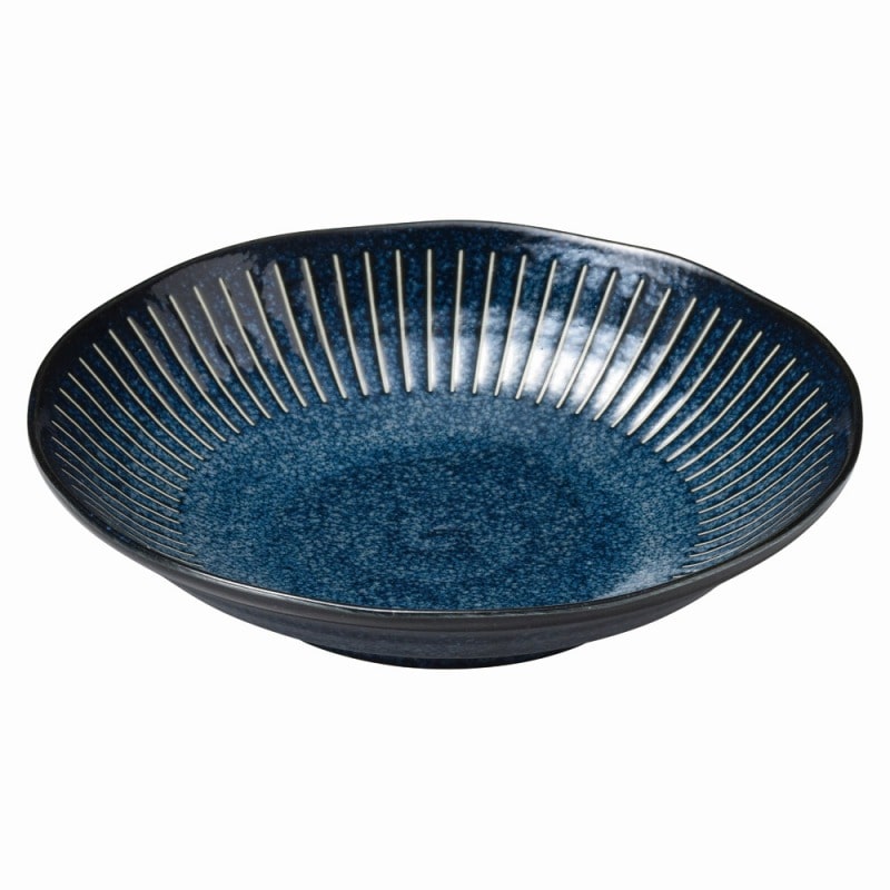 金正陶器 色釉撥水十草海碧 和軽8吋スープ 1個(ご注文単位1個)【直送品】