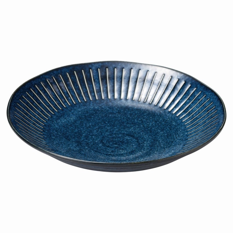 金正陶器 色釉撥水十草海碧 和軽9吋スープ 1個(ご注文単位1個)【直送品】