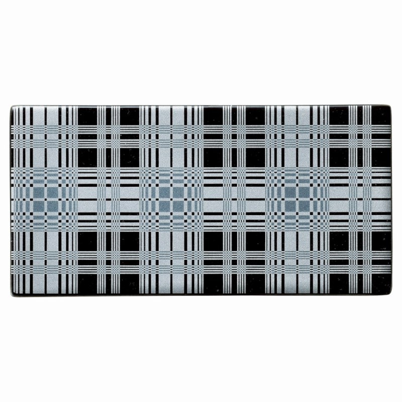 金正陶器 デザートプレート 天目雲母銀チェック 1個(ご注文単位1個)【直送品】