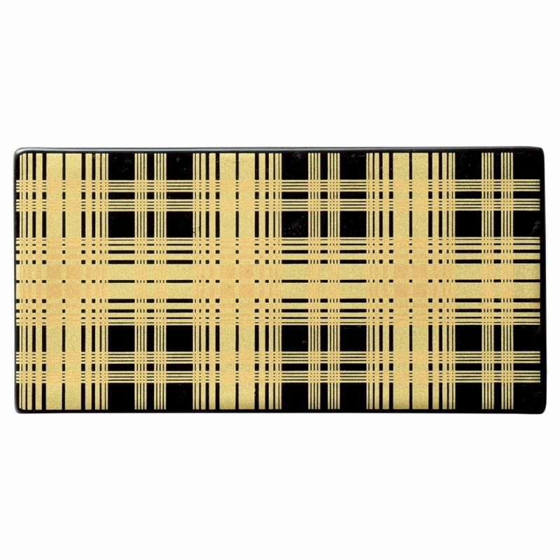 金正陶器 デザートプレート 天目雲母金チェック 1個(ご注文単位1個)【直送品】