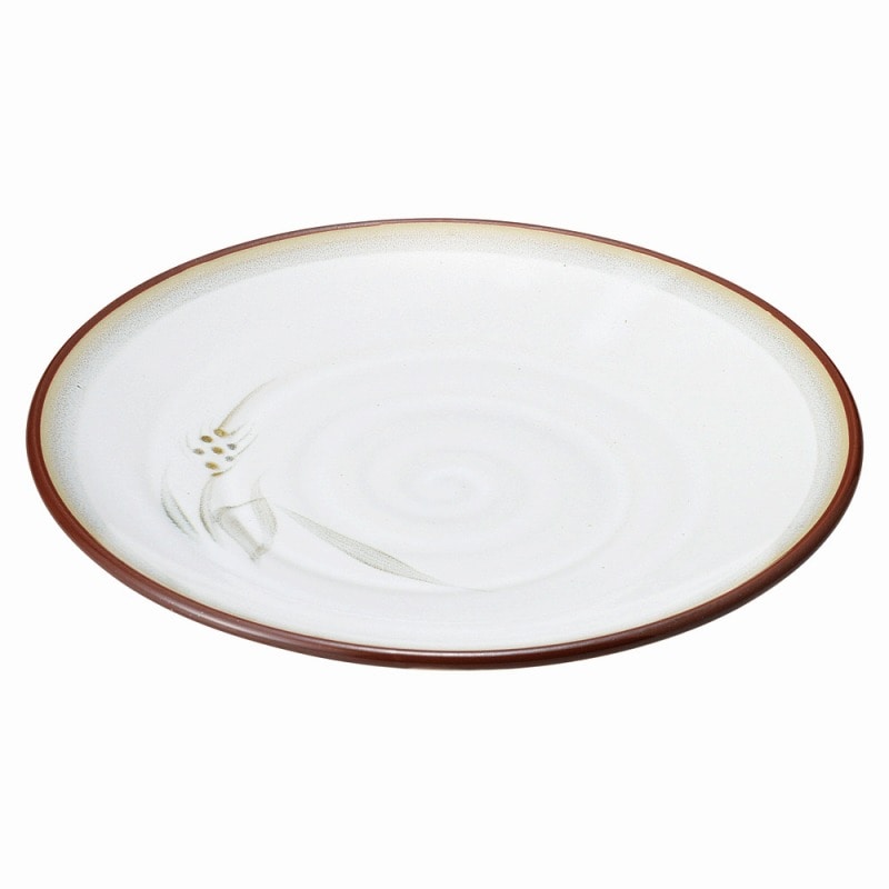 金正陶器 白天目麦 丸8.0皿 1個(ご注文単位1個)【直送品】