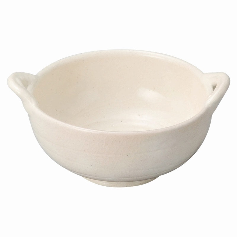 金正陶器 手造りモダン粉引 手付4.0ボール 1個(ご注文単位1個)【直送品】