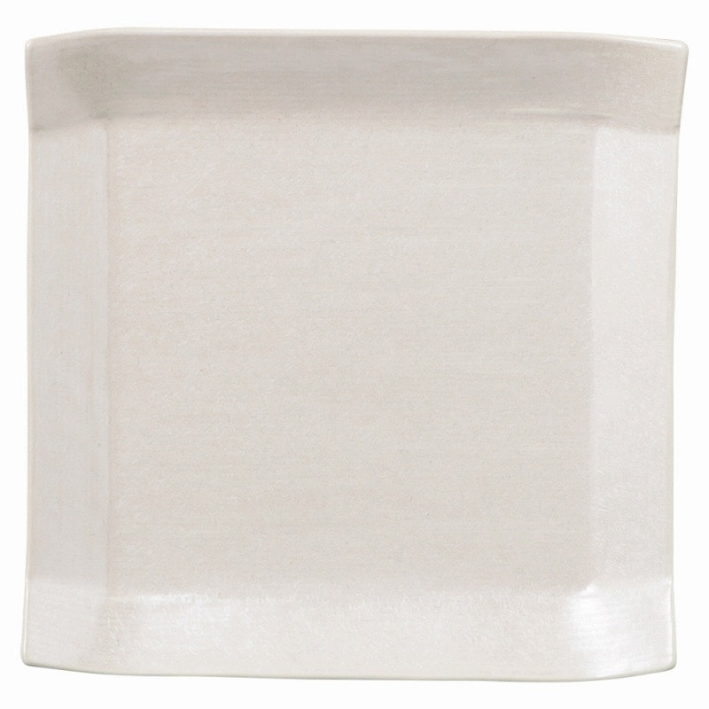 金正陶器 こより（シルバー＆パール）　正角中皿（パール） 1個（ご注文単位1個）【直送品】