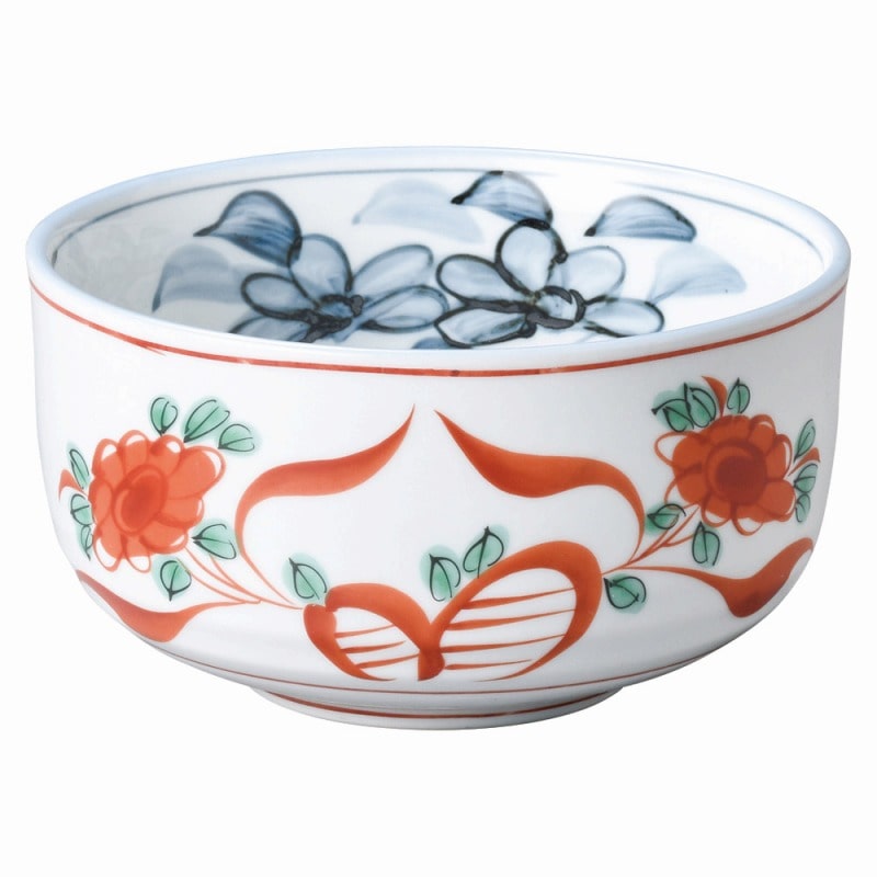 金正陶器 赤絵花 深口5.0ボール 1個(ご注文単位1個)【直送品】