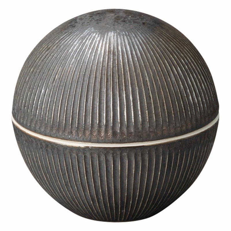 金正陶器 金結晶 しのぎ彫丸型蓋物 1個(ご注文単位1個)【直送品】