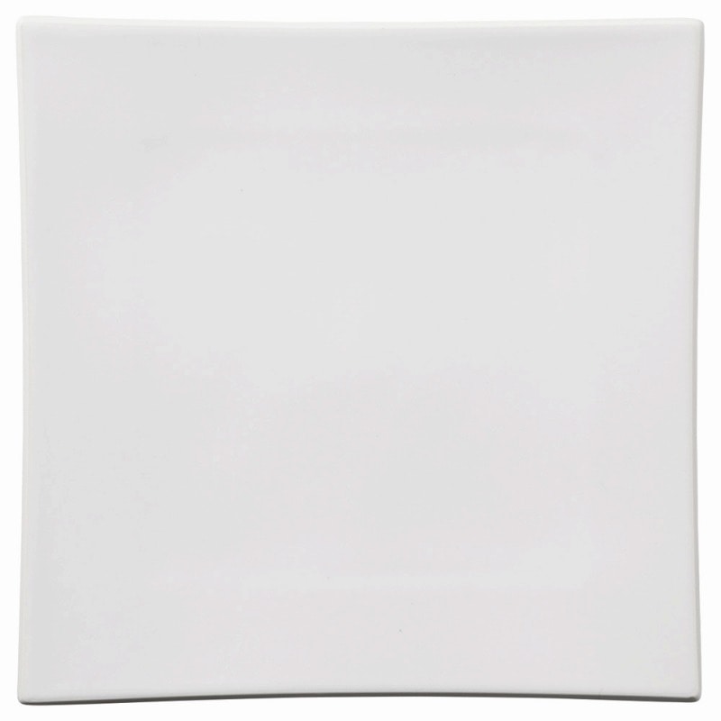 金正陶器 スノーホワイト(カルマホワイト) 25cmスクエアープレート 1個(ご注文単位1個)【直送品】