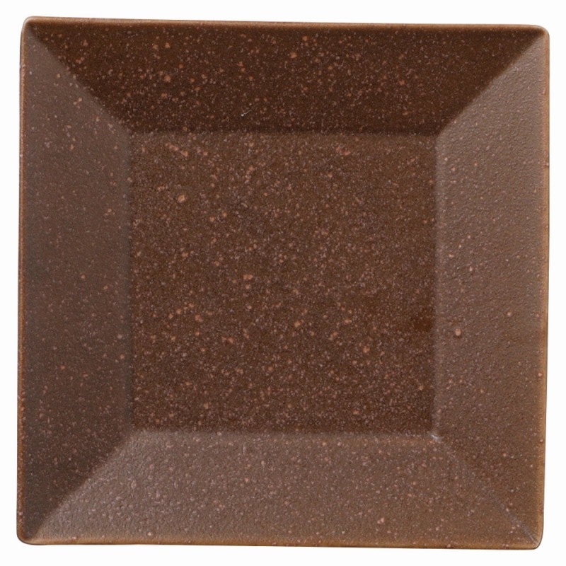 金正陶器 ミスト　茶13cm正角取皿 1個（ご注文単位1個）【直送品】