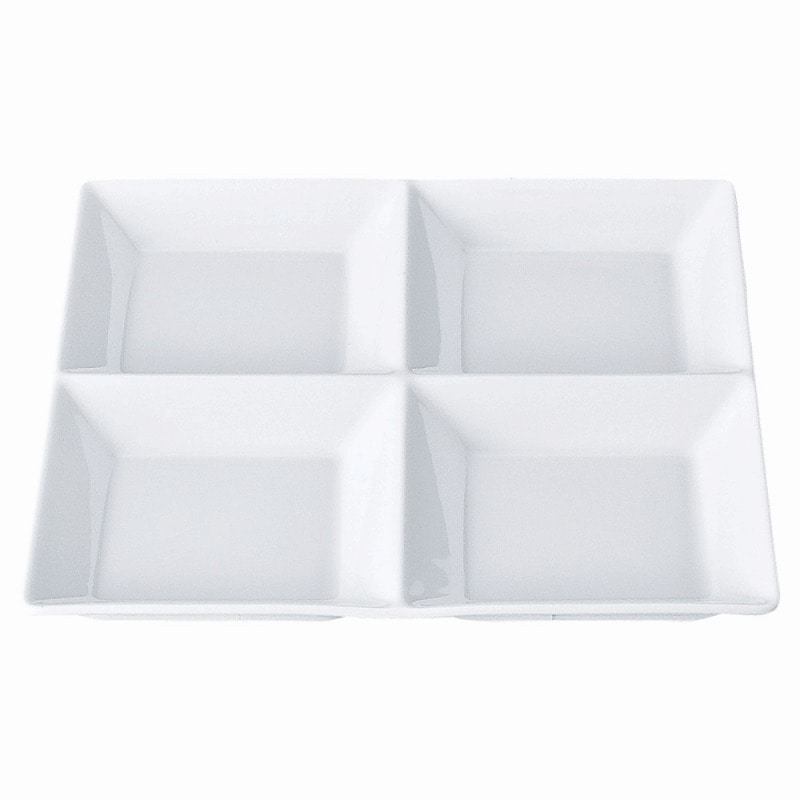 金正陶器 SQ ピュアホワイト 4連深皿 1個(ご注文単位1個)【直送品】