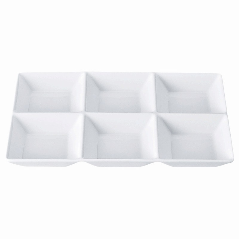 金正陶器 SQ ピュアホワイト 6連深皿 1個(ご注文単位1個)【直送品】