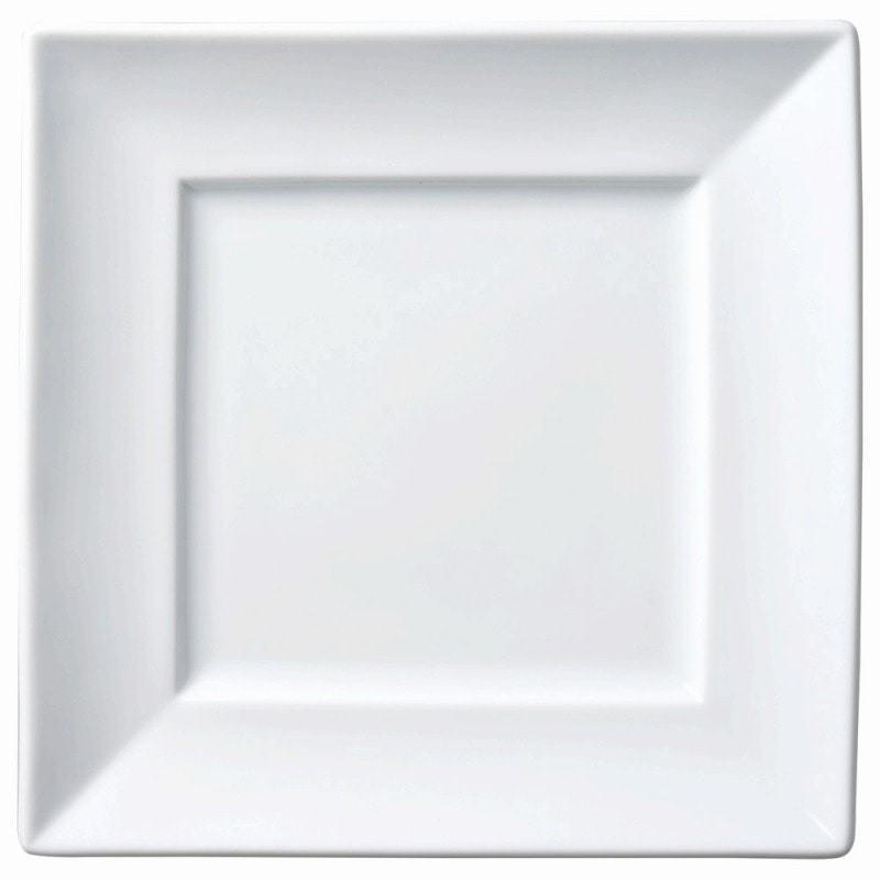 金正陶器 白磁マーレ 27cm角皿(10 1/2吋) 1個(ご注文単位1個)【直送品】