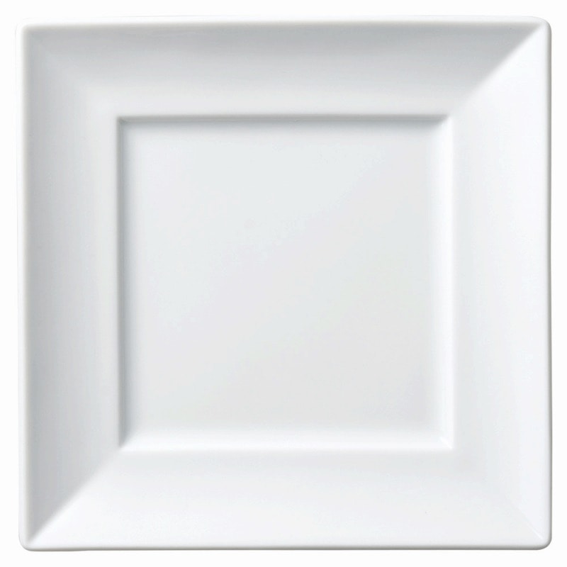 金正陶器 白磁マーレ 20.5cm角皿(8吋) 1個(ご注文単位1個)【直送品】