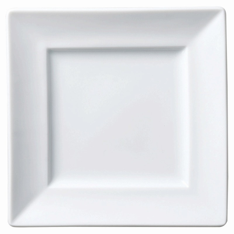 金正陶器 白磁マーレ 17.5cm角皿(6 3/4吋) 1個(ご注文単位1個)【直送品】