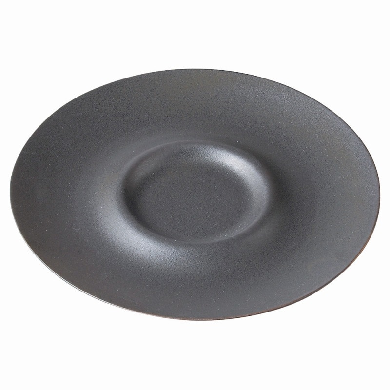 金正陶器 白磁 黒マットクレートプレートL 1個(ご注文単位1個)【直送品】