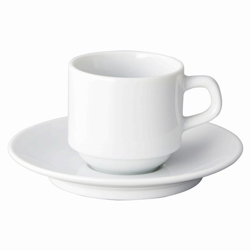 金正陶器 ローマホワイト スタックコーヒー碗皿 1個(ご注文単位1個)【直送品】
