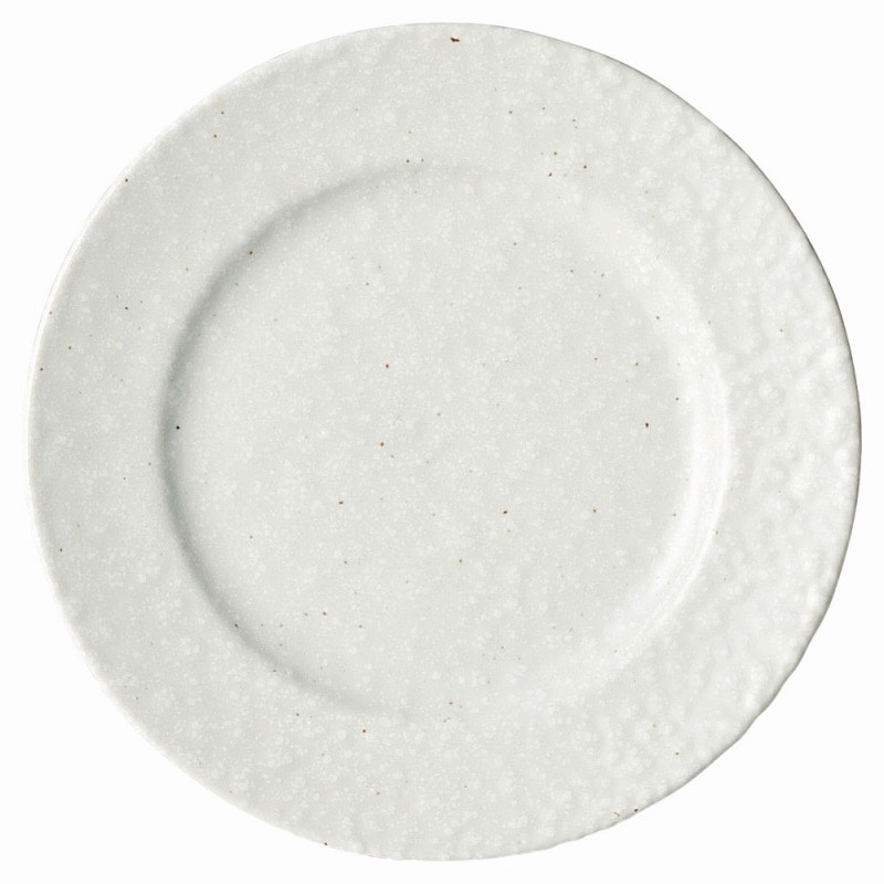 金正陶器 白粉引(黒い斑点) リム17cm皿 1個(ご注文単位1個)【直送品】