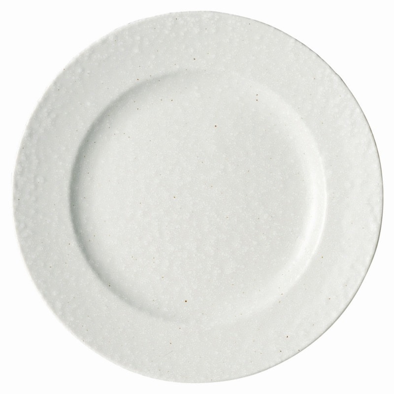 金正陶器 白粉引(黒い斑点) リム21cm皿 1個(ご注文単位1個)【直送品】