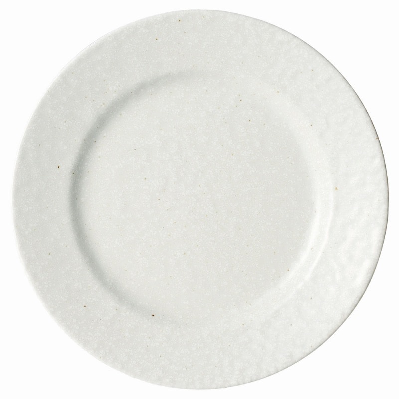 金正陶器 白粉引(黒い斑点) リム23cm皿 1個(ご注文単位1個)【直送品】