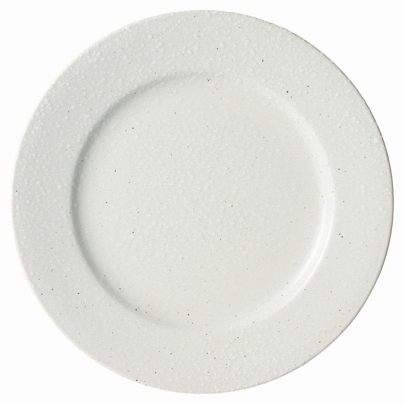 金正陶器 白粉引(黒い斑点) リム26cm皿 1個(ご注文単位1個)【直送品】