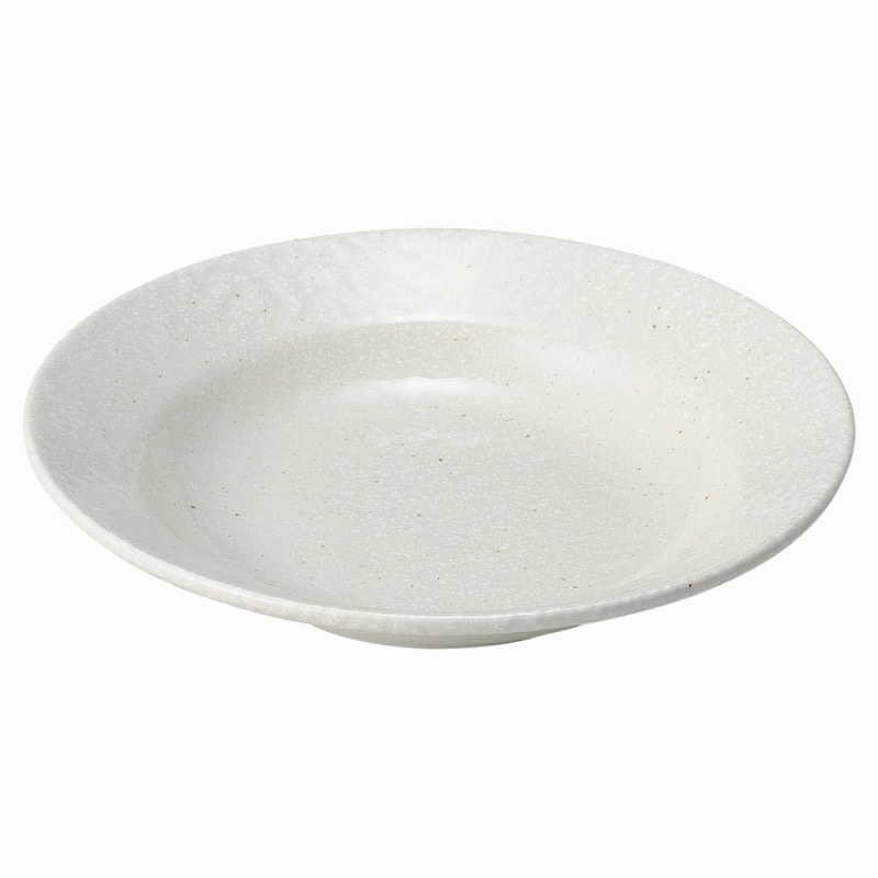 金正陶器 白粉引(黒い斑点) リム21cm深皿 1個(ご注文単位1個)【直送品】