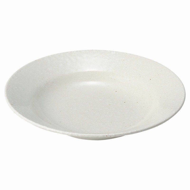金正陶器 白粉引(黒い斑点) リム23cm深皿 1個(ご注文単位1個)【直送品】