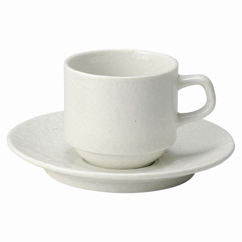 金正陶器 白粉引（黒い斑点）　スタックコーヒー碗 ※カップ単品のみ 1個（ご注文単位1個）【直送品】