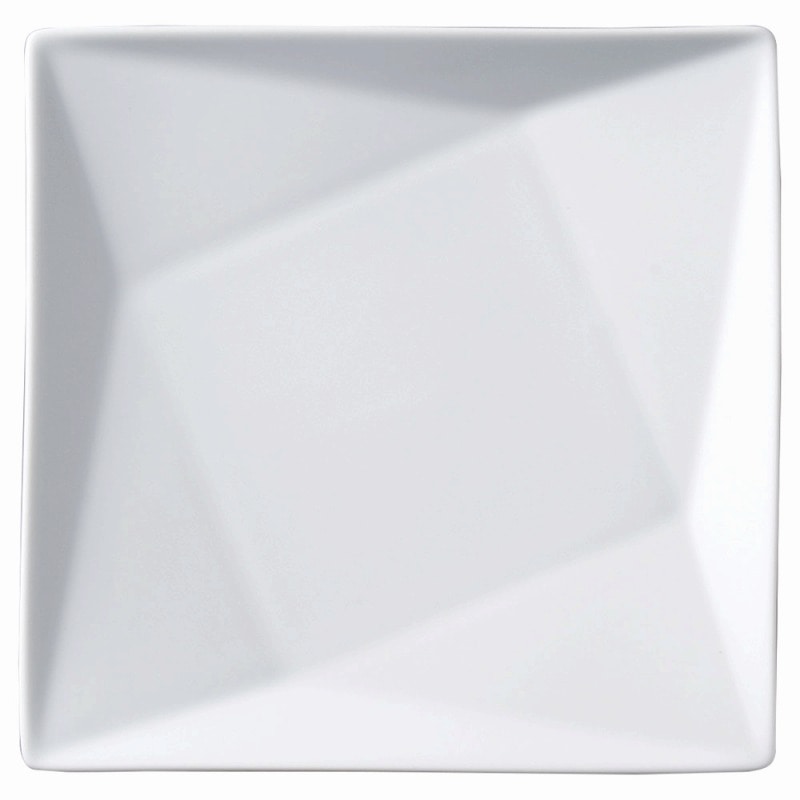 金正陶器 白磁折り紙 20cm正角皿 1個(ご注文単位1個)【直送品】