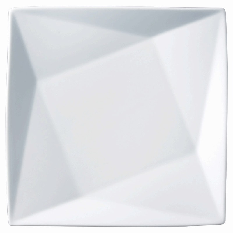 金正陶器 白磁折り紙 25cm正角皿 1個(ご注文単位1個)【直送品】