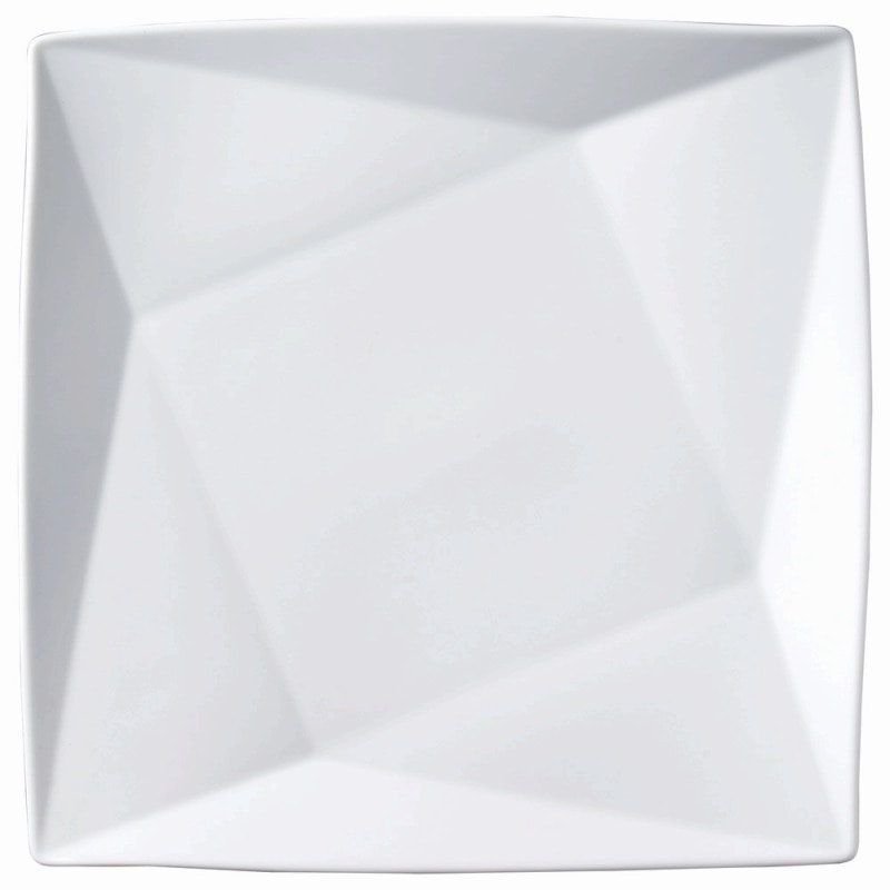 金正陶器 白磁折り紙 30cm正角皿 1個(ご注文単位1個)【直送品】