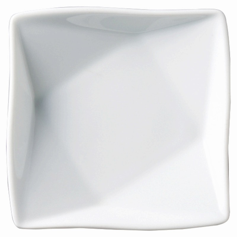 金正陶器 白磁折り紙 10cm正角皿 1個(ご注文単位1個)【直送品】