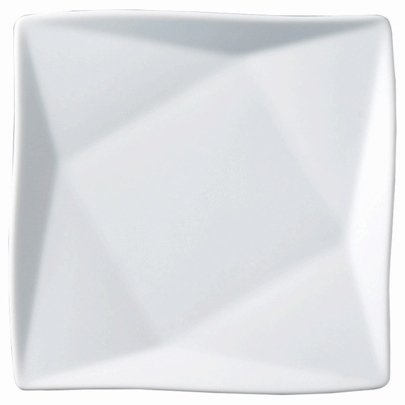 金正陶器 白磁折り紙 15cm正角皿 1個(ご注文単位1個)【直送品】