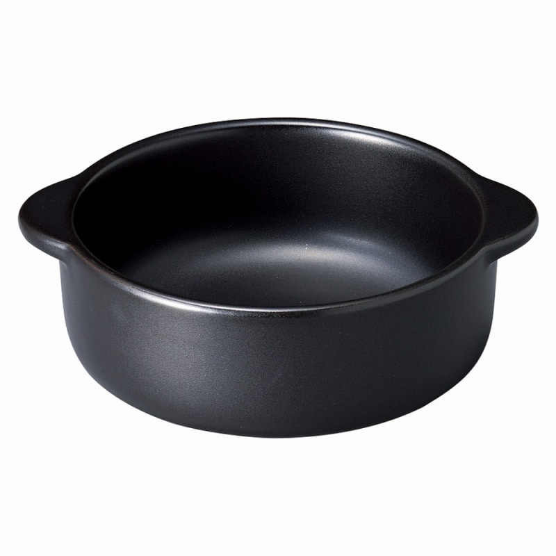 金正陶器 ブラックセラム 丸グラタン 1個(ご注文単位1個)【直送品】