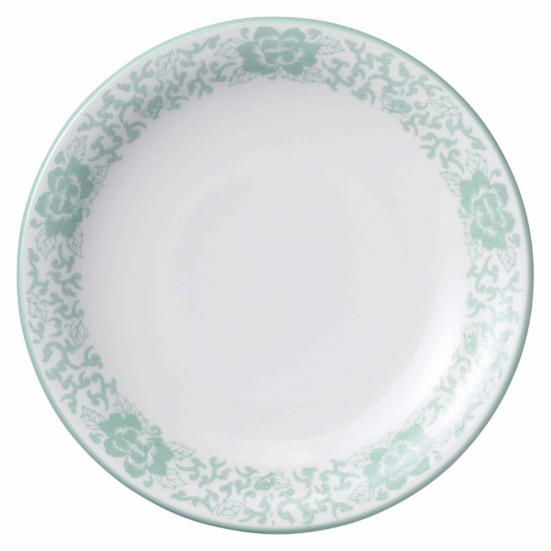 金正陶器 ヒスイぼたん 8.5吋丸皿 1個(ご注文単位1個)【直送品】