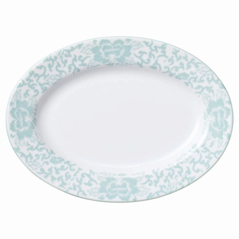 金正陶器 ヒスイぼたん　8吋リム付プラター 1個（ご注文単位1個）【直送品】