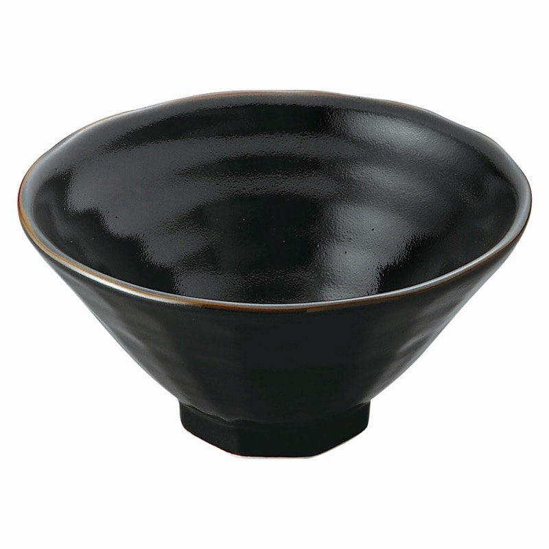 金正陶器 柚子黒天目 八角6.3丼 1個(ご注文単位1個)【直送品】