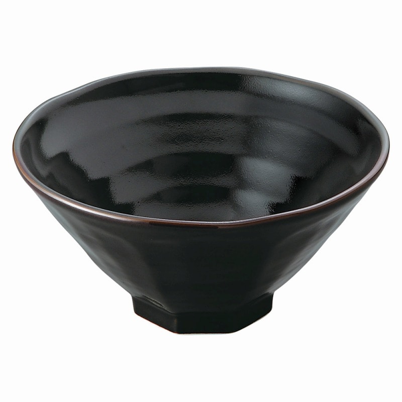 金正陶器 柚子黒天目 八角7.0丼 1個(ご注文単位1個)【直送品】