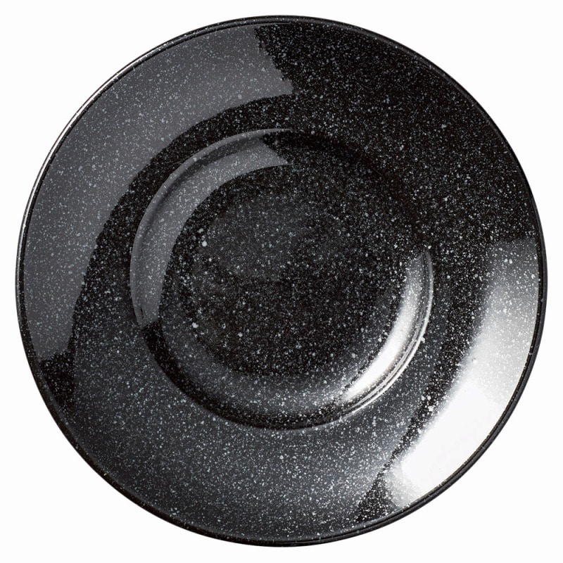 金正陶器 ニューチャイナ 黒22cm丼受皿 1個(ご注文単位1個)【直送品】