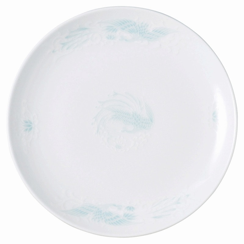 金正陶器 花蓮（スーパーホワイト）　8吋メタ丸皿 1個（ご注文単位1個）【直送品】