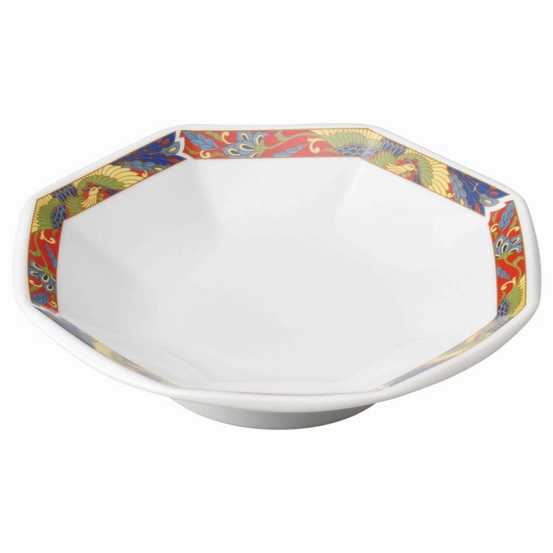 金正陶器 紅鳳凰 8角高台皿 1個(ご注文単位1個)【直送品】