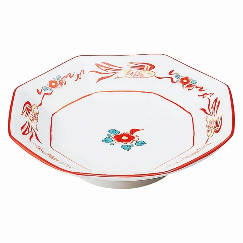 金正陶器 花鳥 八角高台皿 1個(ご注文単位1個)【直送品】