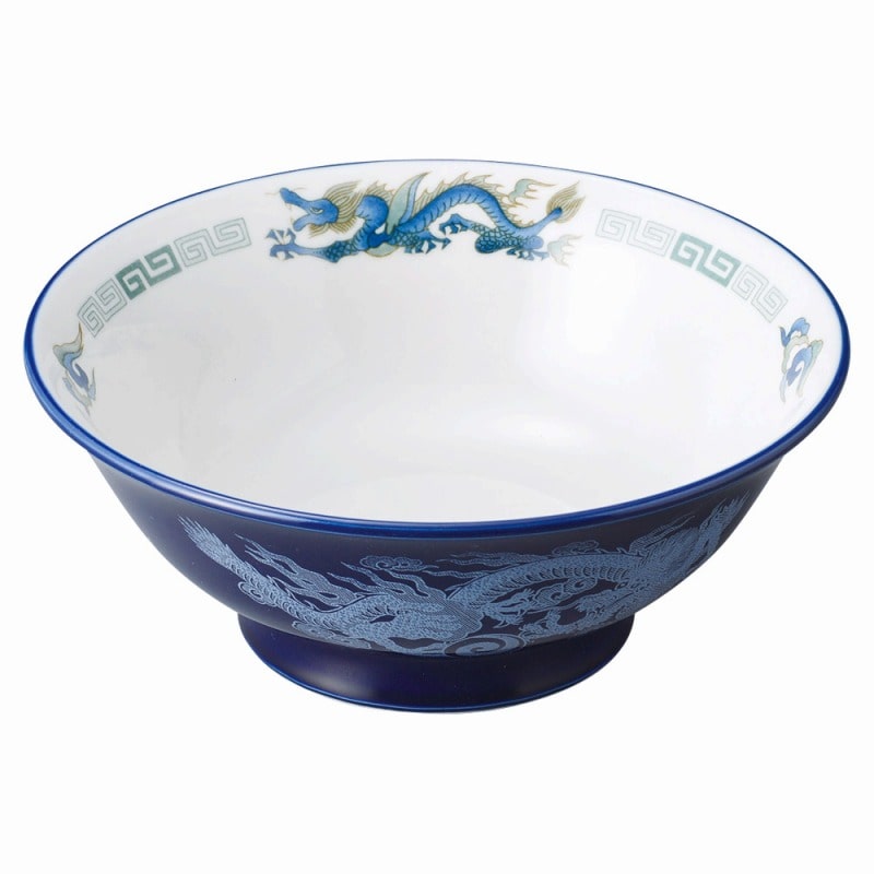 金正陶器 ルリ白竜 6.5反高台丼 1個(ご注文単位1個)【直送品】