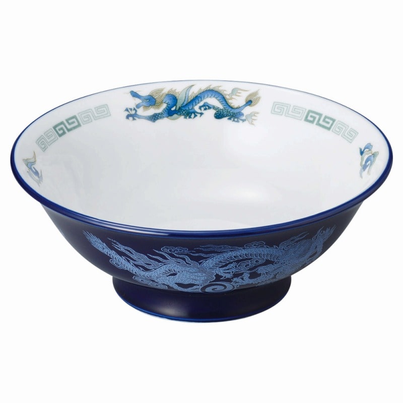 金正陶器 ルリ白竜 7.0反高台丼 1個(ご注文単位1個)【直送品】