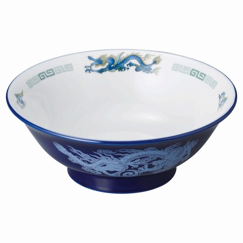 金正陶器 ルリ白竜 7.5反高台丼 1個(ご注文単位1個)【直送品】