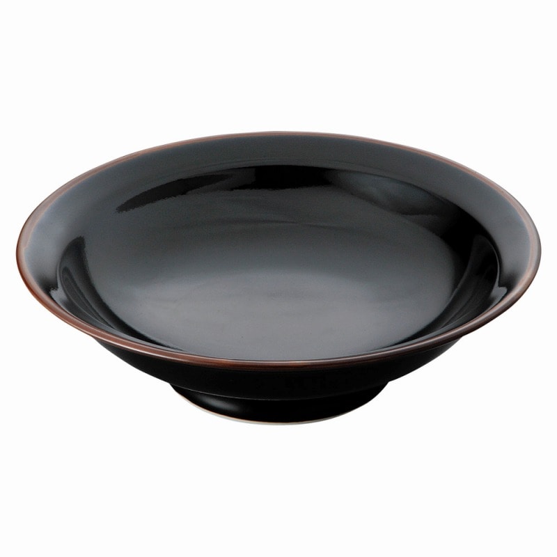 金正陶器 高級うるし天目 7.0丸高台皿 1個(ご注文単位1個)【直送品】