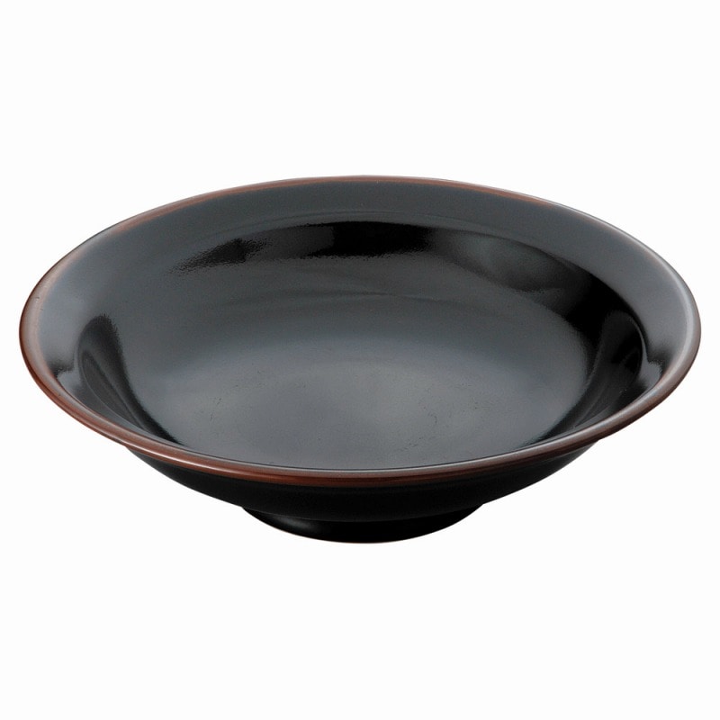 金正陶器 高級うるし天目 8.0丸高台皿 1個(ご注文単位1個)【直送品】