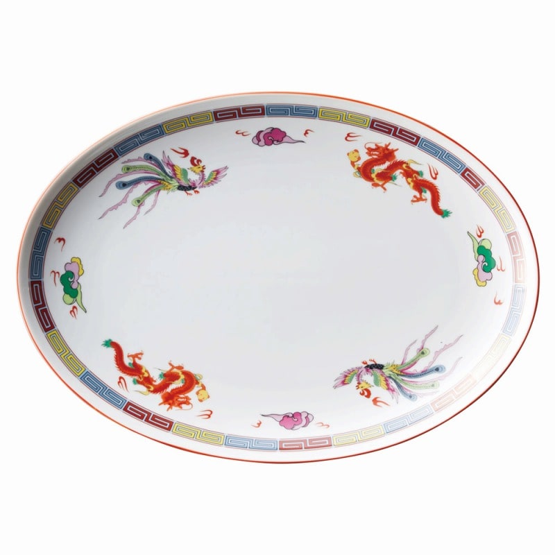 金正陶器 三色雷門 12吋メタプラター 1個(ご注文単位1個)【直送品】