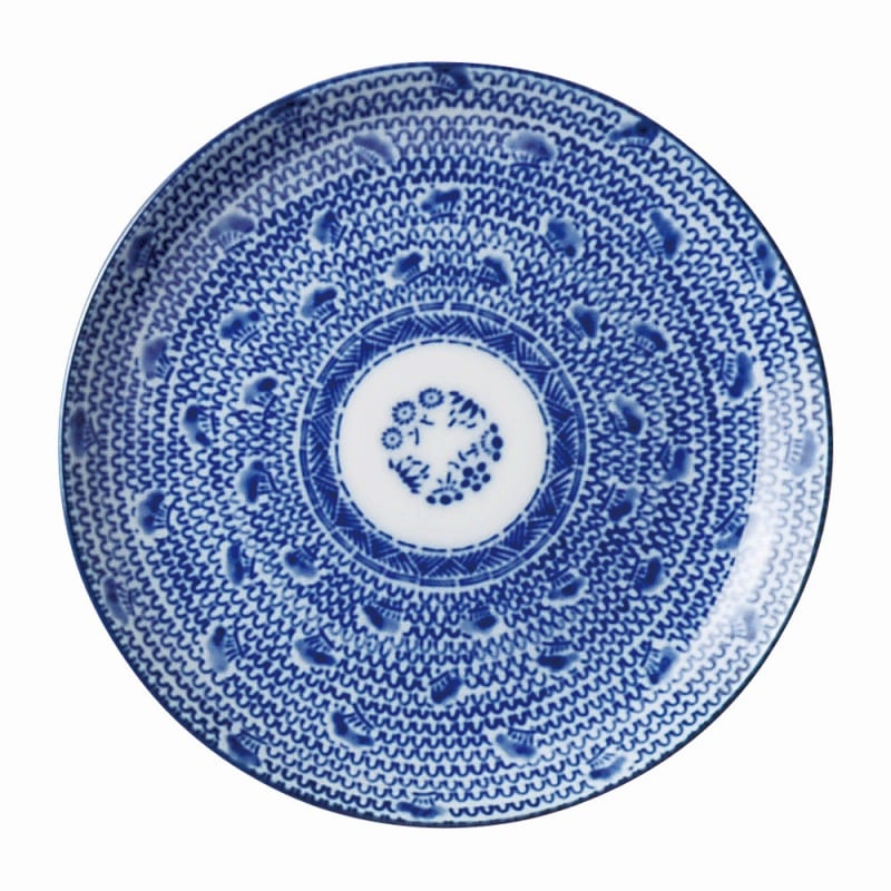 金正陶器 新古代波(タイスキ) 6吋メタ丸皿 1個(ご注文単位1個)【直送品】