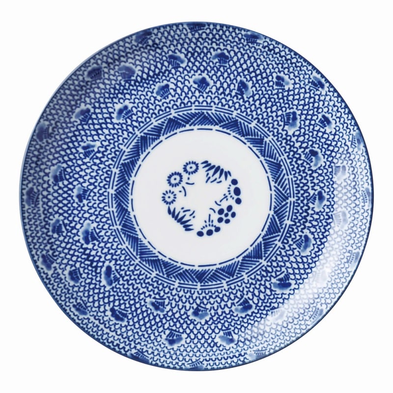 金正陶器 新古代波(タイスキ) 8.5吋メタ丸皿 1個(ご注文単位1個)【直送品】